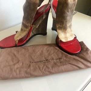 Gianvito Rossi snake print wedges size 9.5